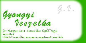 gyongyi veszelka business card
